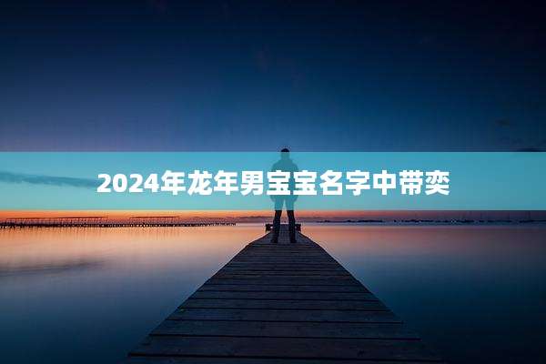 2024年龙年男宝宝名字中带奕