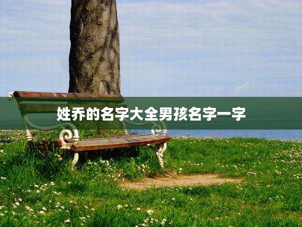 姓乔的名字大全男孩名字一字