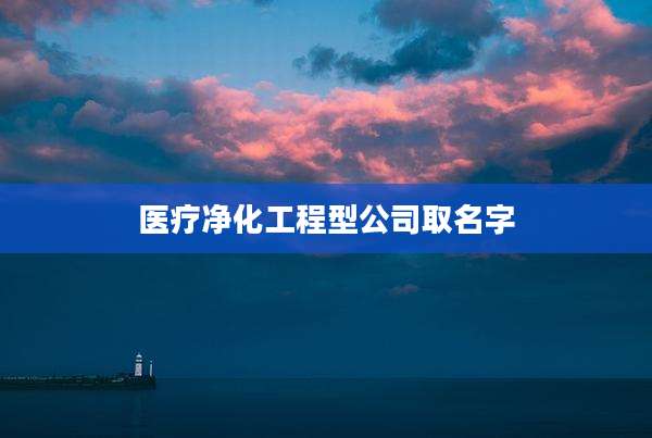 医疗净化工程型公司取名字