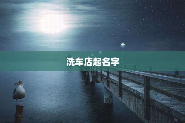 洗车店起名字