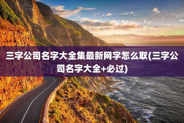 三字公司名字大全集最新网字怎么取(三字公司名字大全+必过)