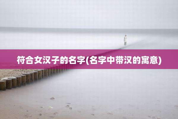 符合女汉子的名字(名字中带汉的寓意)