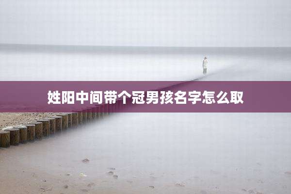 姓阳中间带个冠男孩名字怎么取