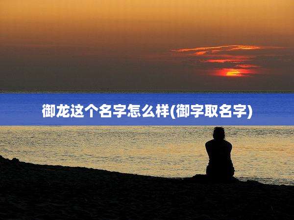御龙这个名字怎么样(御字取名字)