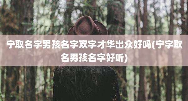 宁取名字男孩名字双字才华出众好吗(宁字取名男孩名字好听)