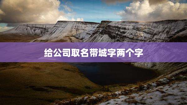 给公司取名带城字两个字