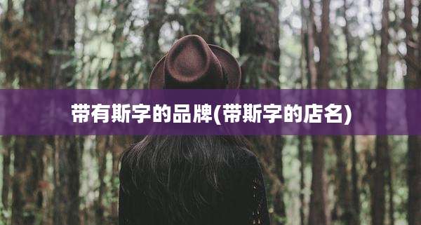 带有斯字的品牌(带斯字的店名)
