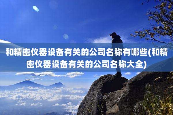 和精密仪器设备有关的公司名称有哪些(和精密仪器设备有关的公司名称大全)