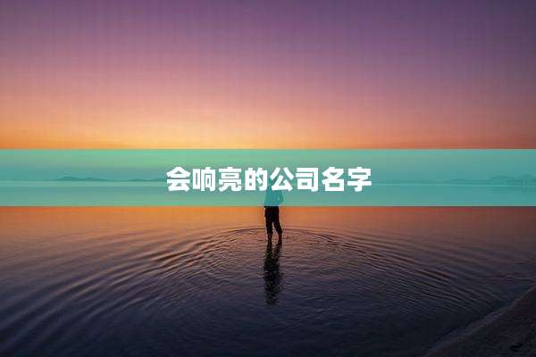 会响亮的公司名字