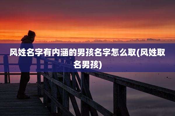 风姓名字有内涵的男孩名字怎么取(风姓取名男孩)