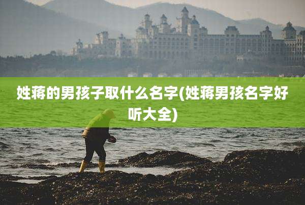 姓蒋的男孩子取什么名字(姓蒋男孩名字好听大全)