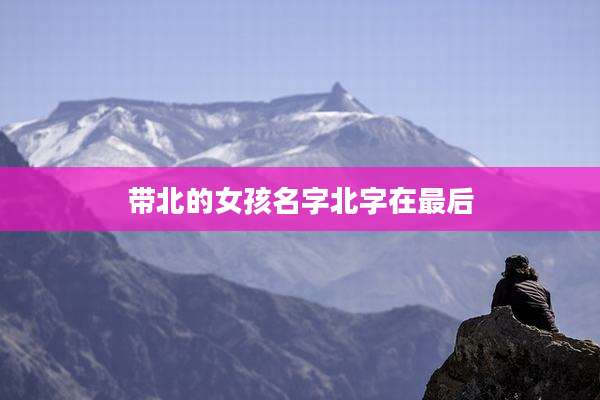 带北的女孩名字北字在最后