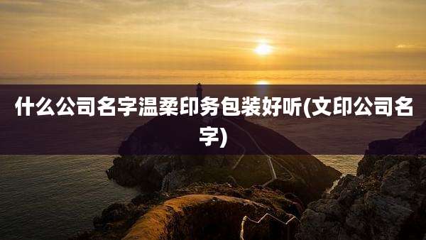 什么公司名字温柔印务包装好听(文印公司名字)