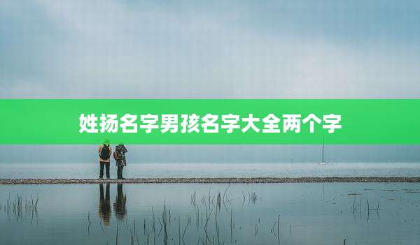 姓扬名字男孩名字大全两个字