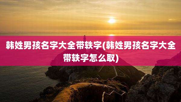 韩姓男孩名字大全带轶字(韩姓男孩名字大全带轶字怎么取)