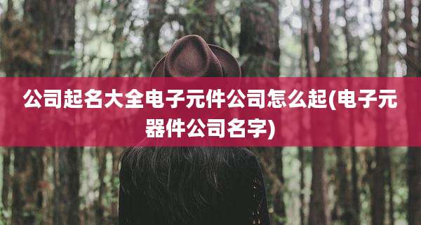 公司起名大全电子元件公司怎么起(电子元器件公司名字)