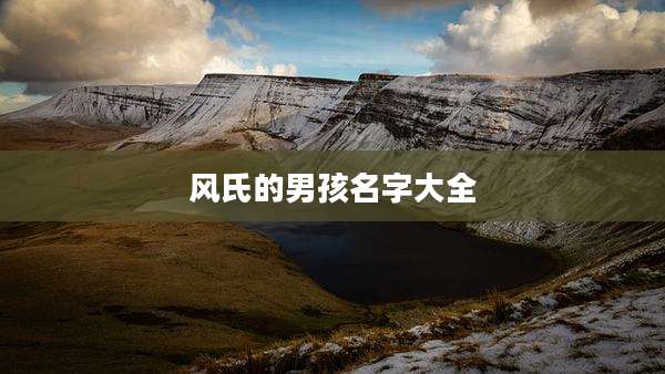 风氏的男孩名字大全