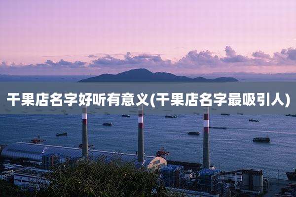 干果店名字好听有意义(干果店名字最吸引人)