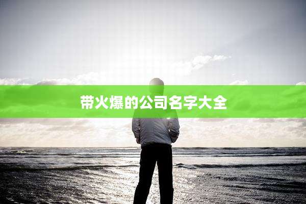 带火爆的公司名字大全