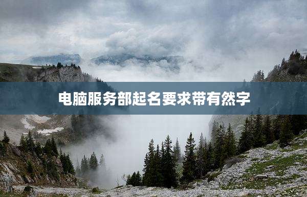 电脑服务部起名要求带有然字