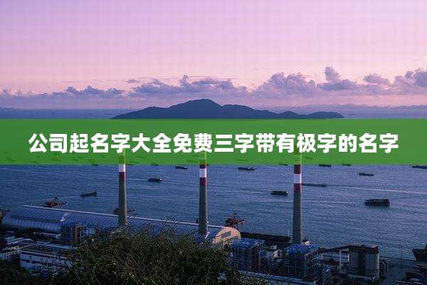 公司起名字大全免费三字带有极字的名字