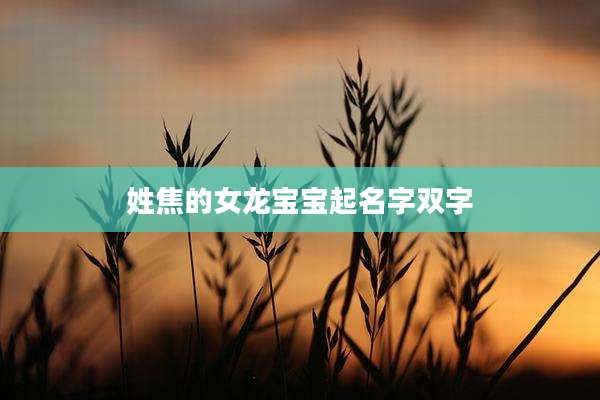 姓焦的女龙宝宝起名字双字