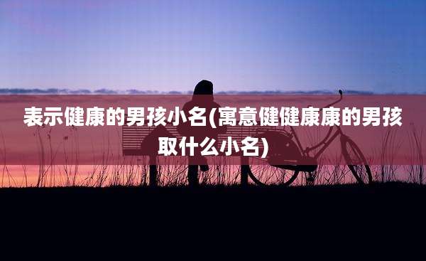 表示健康的男孩小名(寓意健健康康的男孩取什么小名)