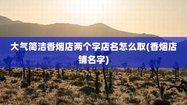 大气简洁香烟店两个字店名怎么取(香烟店铺名字)
