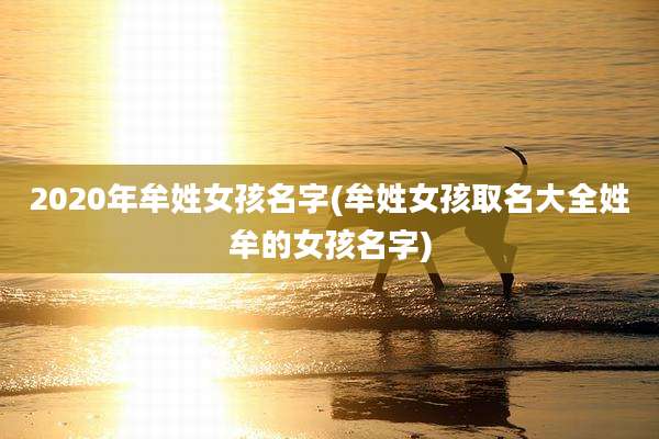 2020年牟姓女孩名字(牟姓女孩取名大全姓牟的女孩名字)