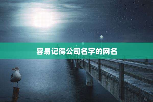 容易记得公司名字的网名
