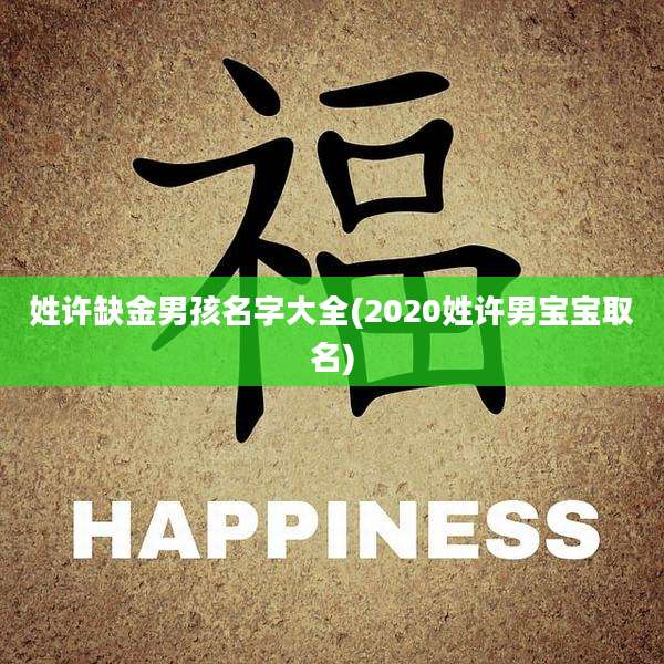 姓许缺金男孩名字大全(2020姓许男宝宝取名)