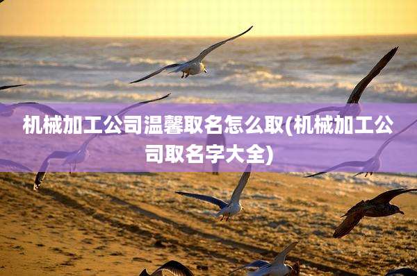 机械加工公司温馨取名怎么取(机械加工公司取名字大全)