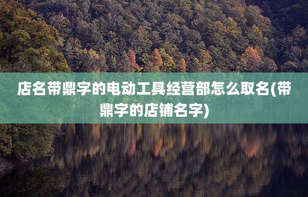 店名带鼎字的电动工具经营部怎么取名(带鼎字的店铺名字)