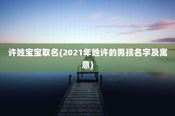许姓宝宝取名(2021年姓许的男孩名字及寓意)