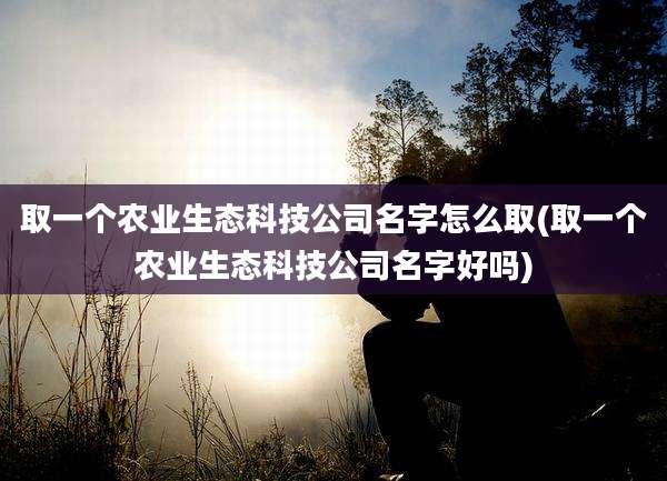 取一个农业生态科技公司名字怎么取(取一个农业生态科技公司名字好吗)