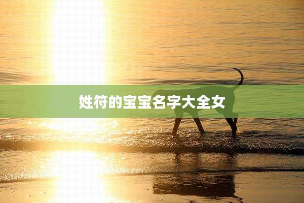 姓符的宝宝名字大全女
