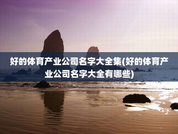 好的体育产业公司名字大全集(好的体育产业公司名字大全有哪些)