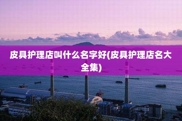 皮具护理店叫什么名字好(皮具护理店名大全集)