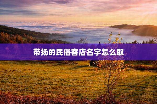 带扬的民俗客店名字怎么取