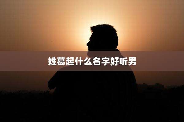 姓葛起什么名字好听男