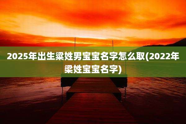 2025年出生粱姓男宝宝名字怎么取(2022年梁姓宝宝名字)