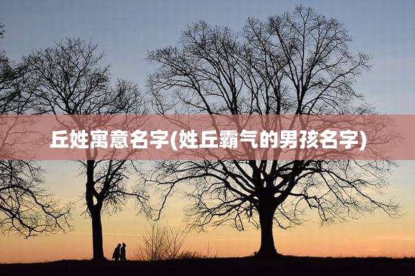 丘姓寓意名字(姓丘霸气的男孩名字)