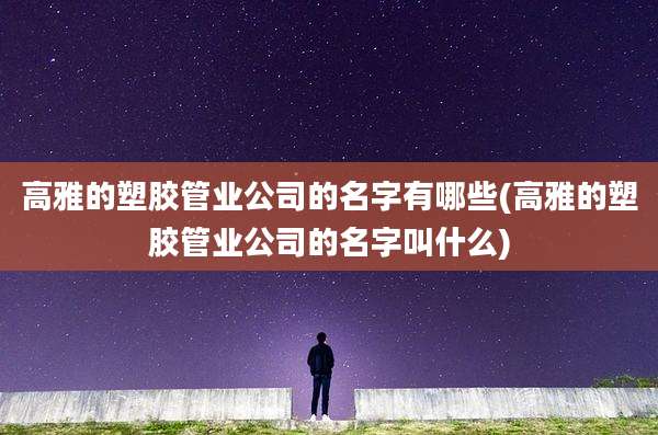 高雅的塑胶管业公司的名字有哪些(高雅的塑胶管业公司的名字叫什么)