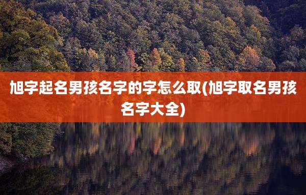 旭字起名男孩名字的字怎么取(旭字取名男孩名字大全)