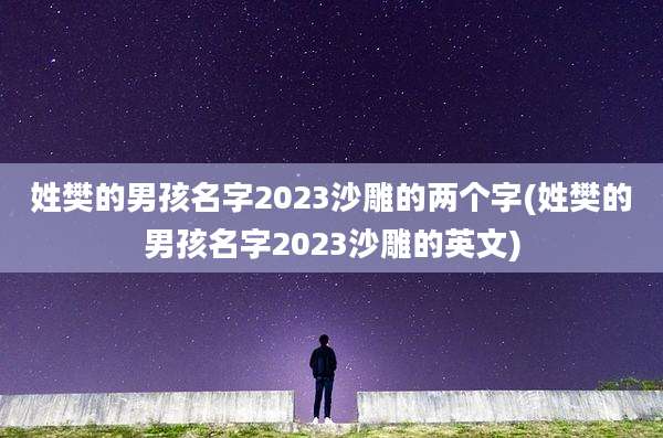 姓樊的男孩名字2023沙雕的两个字(姓樊的男孩名字2023沙雕的英文)