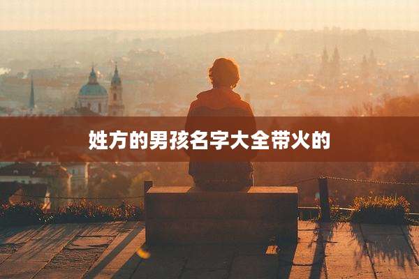 姓方的男孩名字大全带火的