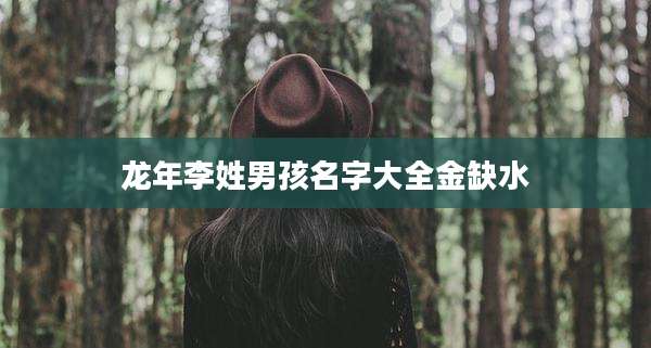龙年李姓男孩名字大全金缺水