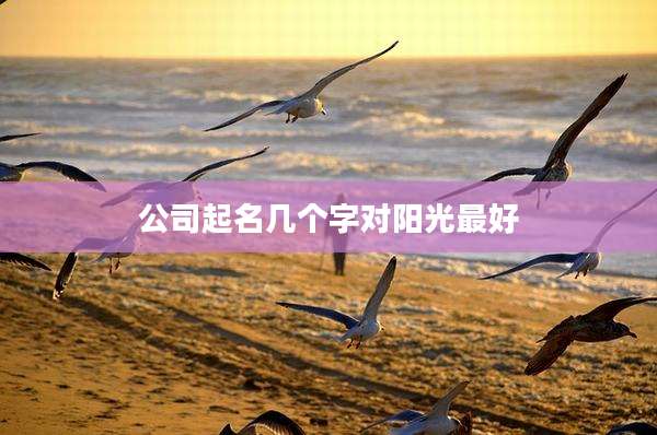 公司起名几个字对阳光最好