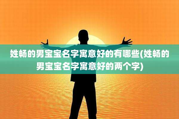 姓畅的男宝宝名字寓意好的有哪些(姓畅的男宝宝名字寓意好的两个字)