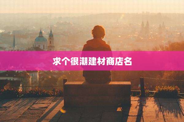 求个很潮建材商店名